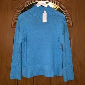 Vince Sweaters Vince Wool Cashmere Blend Ribbed Mock Neck